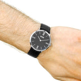  Shop Authentic Hugo Boss Jackson Black Dial Black Leather Strap Watch for Men - 1513369 - Luxxuri