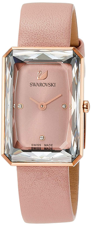  Shop Authentic Swarovski Uptown Pink Dial Pink Leather Strap Watch for Women - 5547719 - Luxxuri