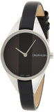  Shop Authentic Calvin Klein Rebel Black Grey Dial Black Leather Strap Watch for Women - K8P231C1 - Luxxuri