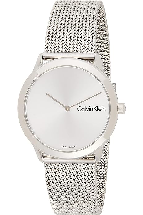  Shop Authentic Calvin Klein Minimal Silver Dial Silver Mesh Bracelet Watch for Men - K3M211Y6 - Luxxuri