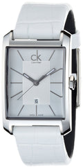  Shop Authentic Calvin Klein Window White Dial White Leather Strap Watch for Women - K2M23120 - Luxxuri