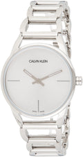  Shop Authentic Calvin Klein Stately White Dial Silver Steel Strap Watch for Women - K3G23126 - Luxxuri