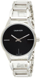  Shop Authentic Calvin Klein Stately Black Dial Silver Steel Strap Watch for Women - K3G23121 - Luxxuri