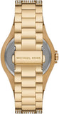 Shop Authentic Michael Kors Lennox Three Hand Crystals White Dial Gold Steel Strap Watch For Women - MK6991 - Luxxuri