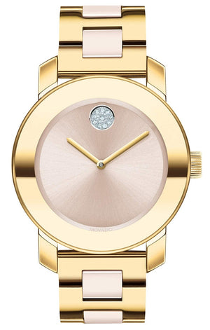 Shop Authentic Movado Bold Beige Dial Two Tone Steel Strap Watch For Women - 3600640 - Luxxuri