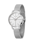  Shop Authentic Calvin Klein Even White Dial Silver Mesh Bracelet Watch for Women - K7B23126 - Luxxuri