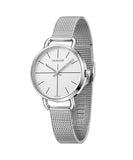  Shop Authentic Calvin Klein Even White Dial Silver Mesh Bracelet Watch for Women - K7B23126 - Luxxuri
