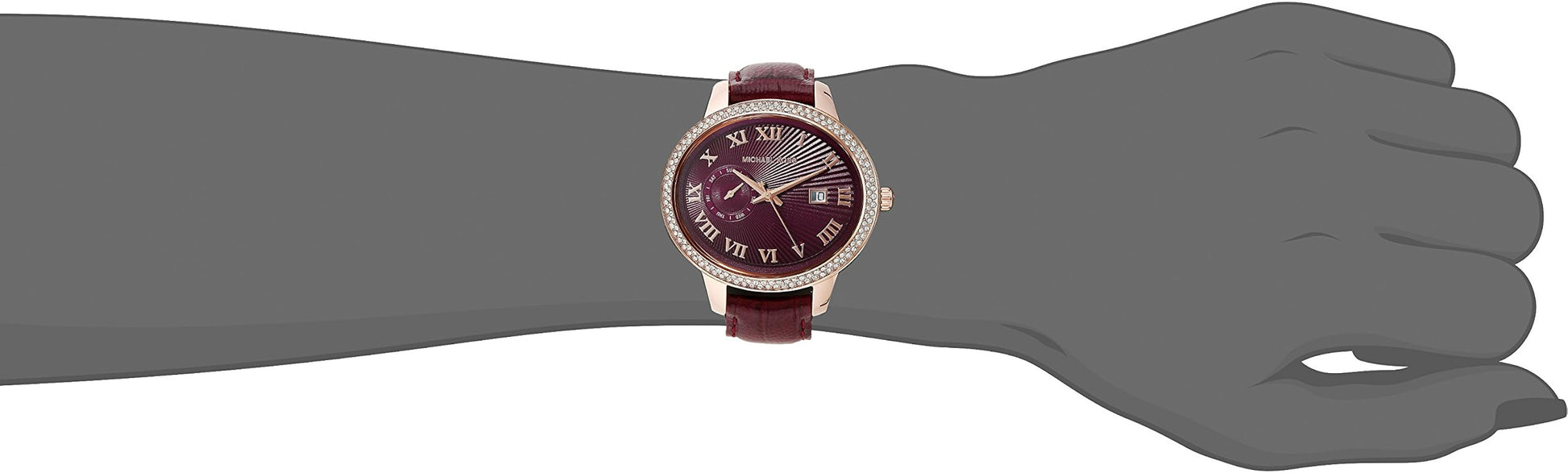  Shop Authentic Michael Kors Whitley Quartz Burgundy Dial Burgundy Leather Strap Watch For Women - MK2430 - Luxxuri