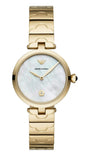  Shop Authentic Emporio Armani Arianna Mother of Pearl Dial Gold Steel Strap Watch For Women - AR11198 - Luxxuri