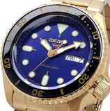  Shop Authentic Seiko 5 Sports US Special Edition Automatic Blue Dial Gold Steel Strap Watch For Men - SRPK20 - Luxxuri