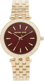  Shop Authentic Michael Kors Darci Quartz Mother of Pearl Red Dial Gold Steel Strap Watch For Women - MK3583 - Luxxuri