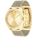  Shop Authentic Movado Bold Diamonds Gold Dial Gold Mesh Bracelet Watch For Men - 3600460 - Luxxuri