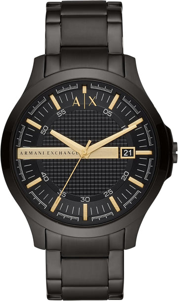  Shop Authentic Armani Exchange Hampton Chronograph Black Dial Black Steel Strap Watch For Men - AX2413 - Luxxuri