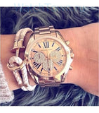  Shop Authentic Michael Kors Bradshaw Chronograph Rose Gold Dial Rose Gold Steel Strap Watch For Women - MK6321 - Luxxuri