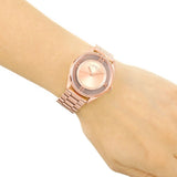 Shop Authentic Marc Jacobs Tether Transparent Rose Gold Dial Rose Gold Steel Strap Watch for Women - MBM3414 - Luxxuri