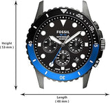 Shop Authentic Fossil FB-01 Chronograph Black Dial Grey Steel Strap Watch for Men - FS5835 - Luxxuri