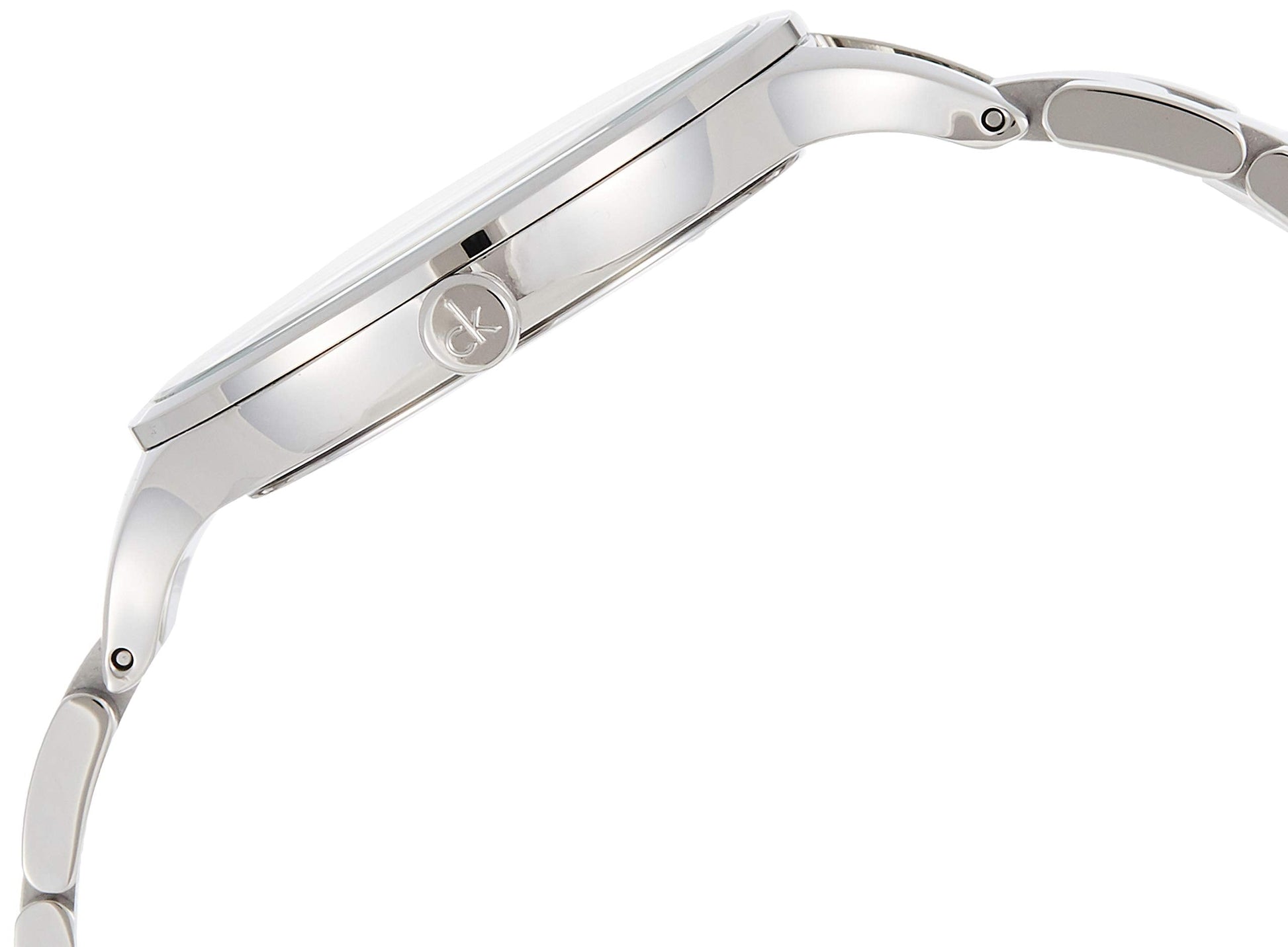  Shop Authentic Calvin Klein Graphic White Dial Silver Steel Strap Watch for Women - K7E23146 - Luxxuri
