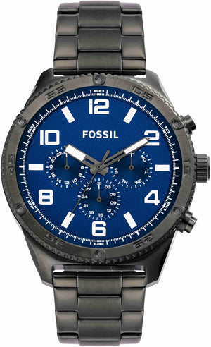  Shop Authentic Fossil Brox Multifunction Blue Dial Grey Steel Strap Watch for Men - BQ2798 - Luxxuri