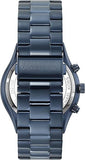  Shop Authentic Michael Kors Slim Runway Chronograph Black Dial Blue Steel Strap Watch for Men - MK8918 - Luxxuri
