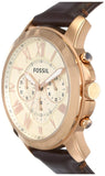  Shop Authentic Fossil Grant Chronograph White Dial Brown Leather Strap Watch for Men - FS4991 - Luxxuri