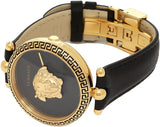  Shop Authentic Versace Palazzo Empire Black Dial Black Leather Strap Watch for Women - VCO020017 - Luxxuri