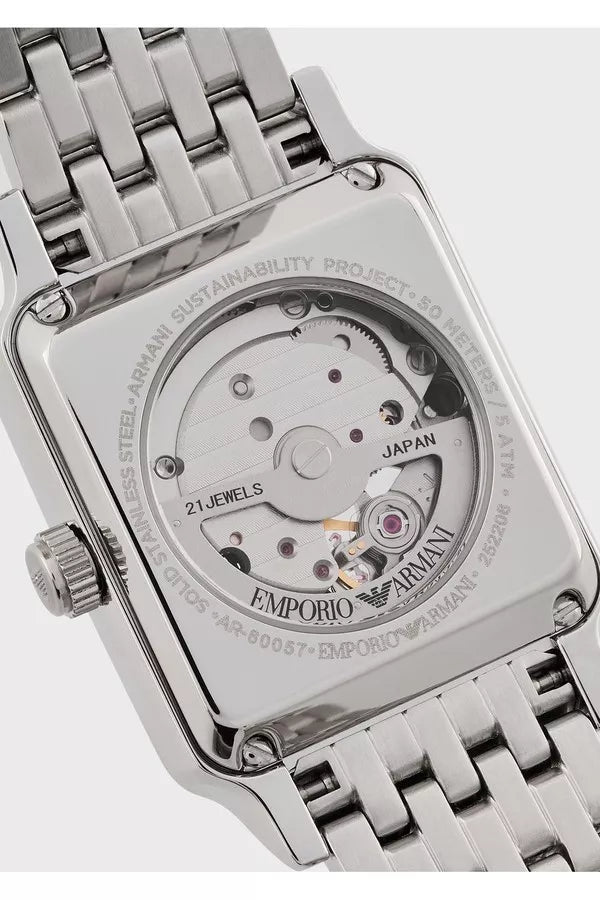  Shop Authentic Emporio Armani Meccanico Automatic Green Dial Silver Steel Strap Watch For Men - AR60067 - Luxxuri