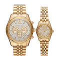  Shop Authentic Michael Kors Lexington Crystals Gold Dial Gold Steel Strap Watch for Men - MK8494 - Luxxuri