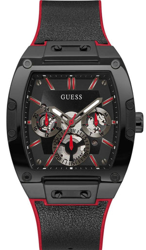  Shop Authentic Guess Phoenix Multifunction Black Dial Black & Red Rubber Strap Watch for Men - GW0202G7 - Luxxuri