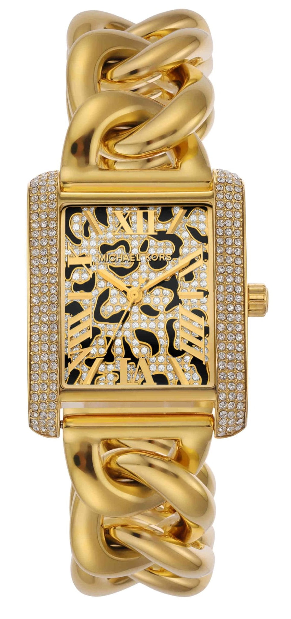  Shop Authentic Michael Kors Emery Three Hand Leopard Print Gold Dial Gold Steel Strap Watch For Women - MK7437 - Luxxuri