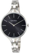  Shop Authentic Calvin Klein Graphic Black Dial Silver Steel Strap Watch for Women - K7E23141 - Luxxuri