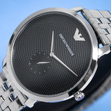  Shop Authentic Emporio Armani Classic Quartz Black Dial Silver Steel Strap Watch For Men - AR11161 - Luxxuri