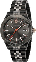  Shop Authentic Versace Hellenyium Analog Black Dial Black Steel Strap Watch For Men - VEVK00320 - Luxxuri