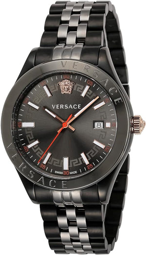  Shop Authentic Versace Hellenyium Analog Black Dial Black Steel Strap Watch For Men - VEVK00320 - Luxxuri