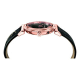  Shop Authentic Versace V-Motif Vintage Logo Black Dial Black Leather Strap Watch for Women - VERE00818 - Luxxuri