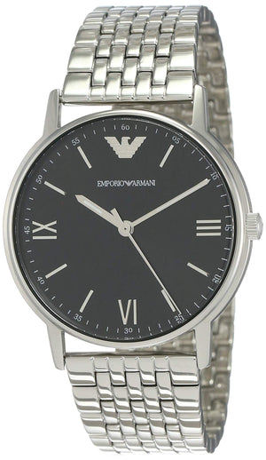  Shop Authentic Emporio Armani Kappa Black Dial Silver Steel Strap Watch For Men - AR11152 - Luxxuri