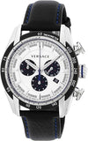  Shop Authentic Versace V-Ray Quartz Silver Dial Black Leather Strap Watch for Men - VDB010014 - Luxxuri