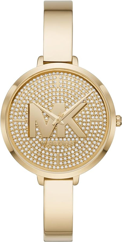  Shop Authentic Michael Kors Parker Crystals Gold Dial Gold Steel Strap Watch For Women - MK4469 - Luxxuri