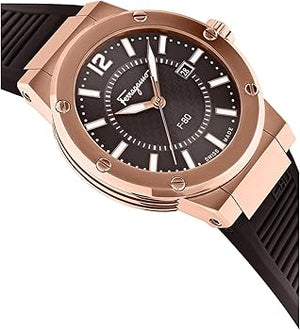  Shop Authentic Salvatore Ferragamo F-80 Classic Black Dial Black Rubber Strap Watch for Men - SFHY02522 - Luxxuri
