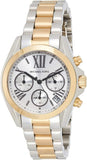  Shop Authentic Michael Kors Bradshaw Chronograph Silver Dial Two Tone Steel Strap Watch For Women - MK5912 - Luxxuri