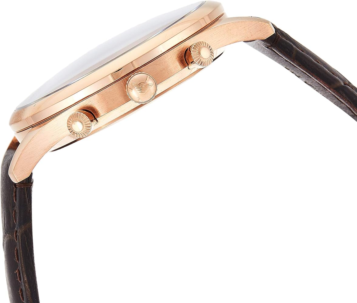  Shop Authentic Emporio Armani Beta Chronograph White Dial Brown Leather Strap Watch For Men - AR1916 - Luxxuri