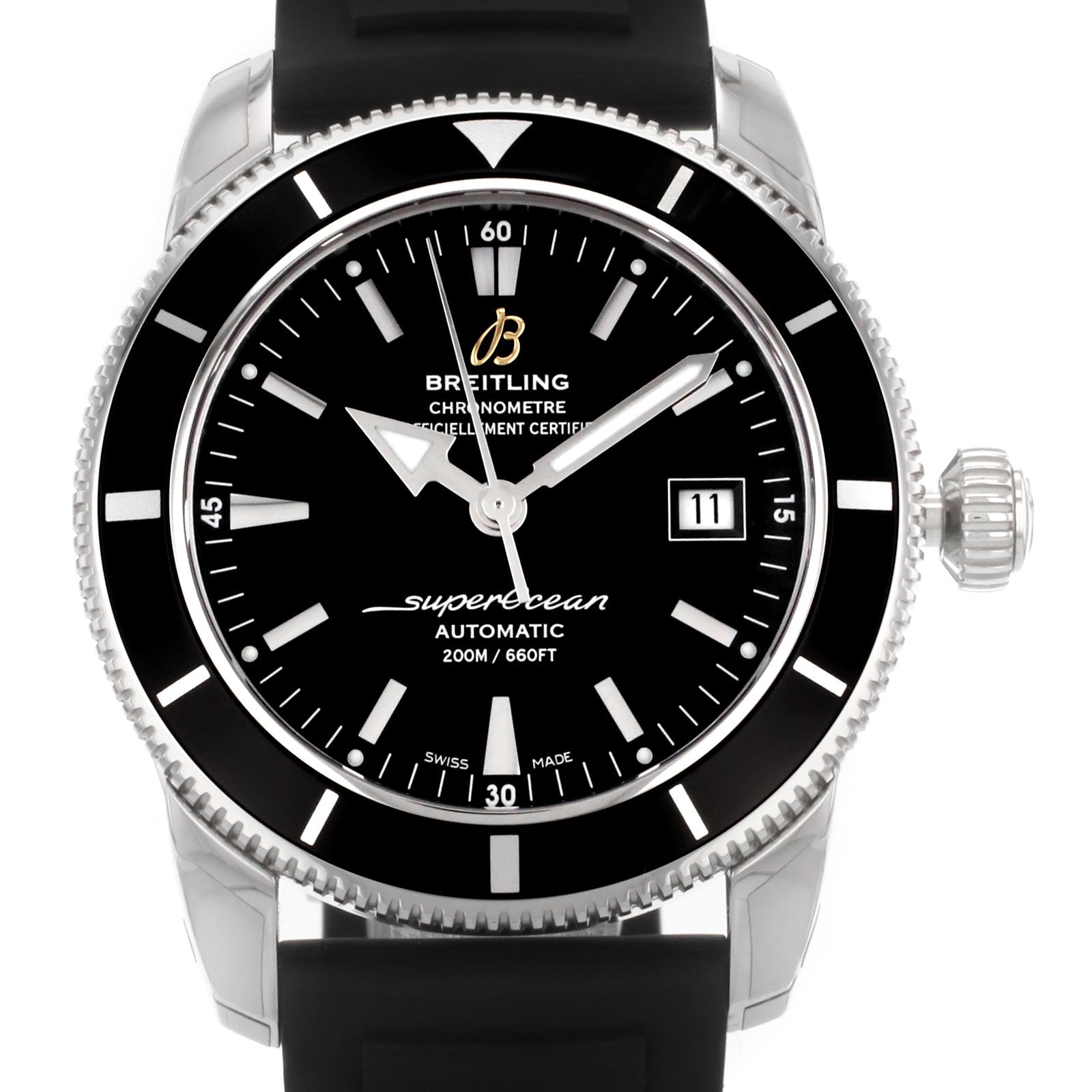  Shop Authentic Breitling Superocean Heritage Automatic 42mm Calibre 17 Black Dial Mens Watch - A1732124 - Luxxuri