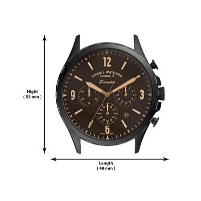  Shop Authentic Fossil Forrester Chronograph Black Dial Brown Leather Strap Watch for Men - FS5608 - Luxxuri