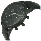  Shop Authentic Fossil Commuter Black Dial Black Leather Strap Watch for for Men - FS5504 - Luxxuri