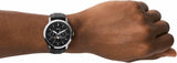  Shop Authentic Fossil Neutra Minimalist Moonphase Black Dial Black Leather Strap Watch for Men - FS5904 - Luxxuri