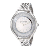  Shop Authentic Swarovski Crystalline Aura Silver Dial Silver Steel Strap Watch for Women - 5519462 - Luxxuri