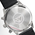  Shop Authentic Emporio Armani Mario Chronograph Black Dial Black Leather Strap Watch For Men - AR11243 - Luxxuri