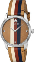 Shop Authentic Gucci G Timeless Quartz Brown Dial Brown Leather Strap Watch For Men - YA1264078 - Luxxuri
