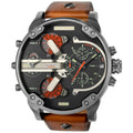  Shop Authentic Diesel Mr Daddy 2.0 Black Dial Brown Leather Strap Watch For Men - DZ7332 - Luxxuri