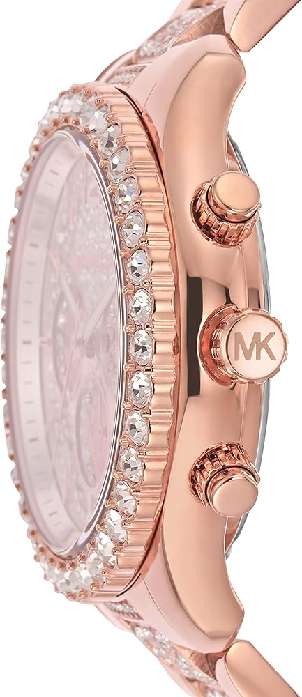  Shop Authentic Michael Kors Layton Chronograph Rose Gold Dial Rose Gold Steel Strap Watch For Women - MK7285 - Luxxuri