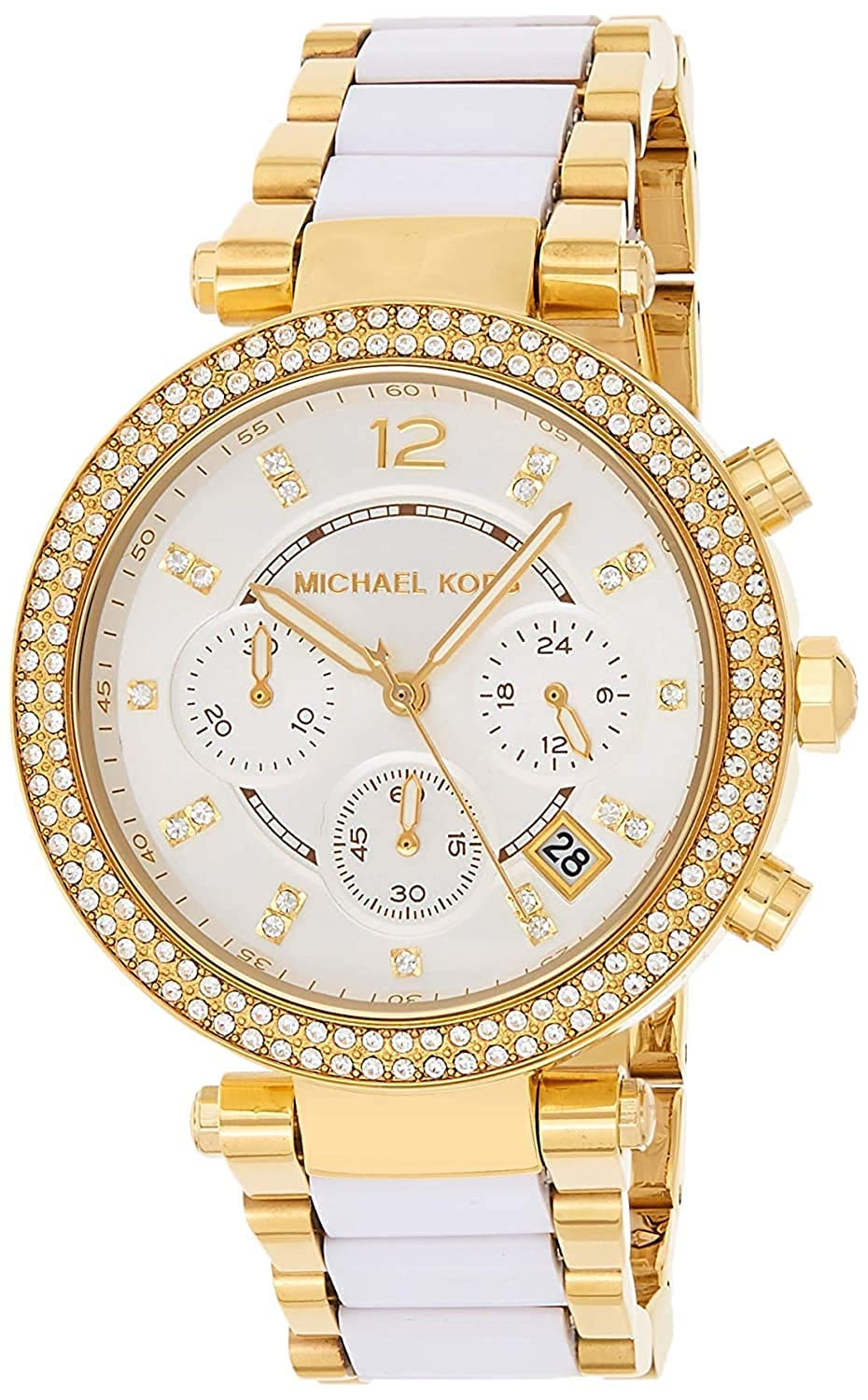  Shop Authentic Michael Kors Parker White Dial Two Tone Steel Strap Watch for Women - MK6119 - Luxxuri